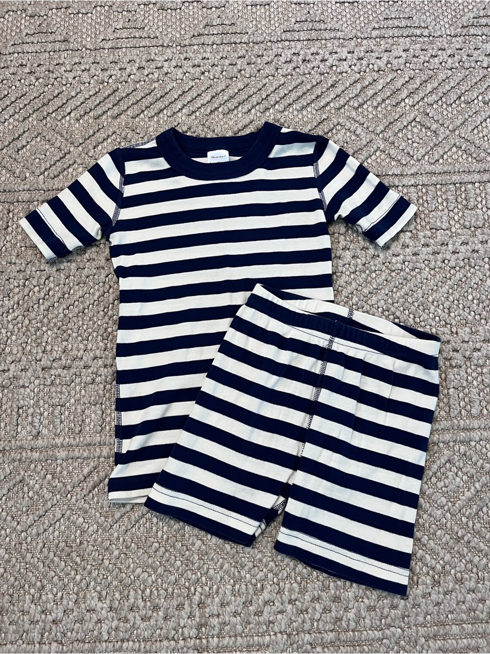 Hanna navy striped short johns